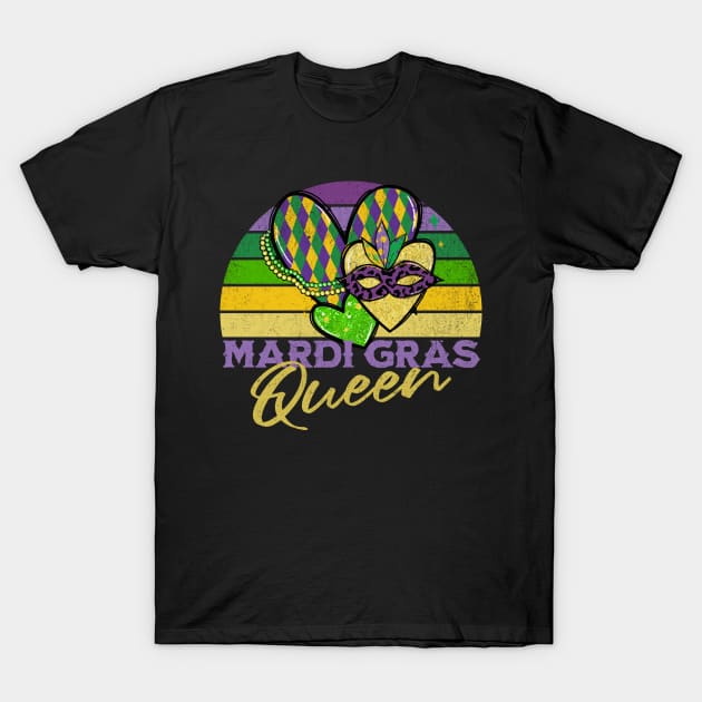 Mardi Gras Queen - Hearts and Sunset T-Shirt by Unified by Design